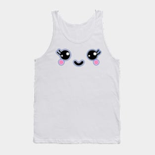 Kawaii Cute pink girl face Tank Top